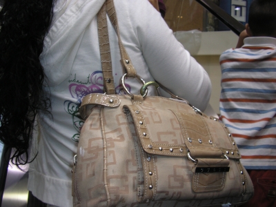 A woman on the escalator that I almost ran into