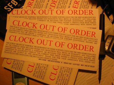 Clock Out of Order