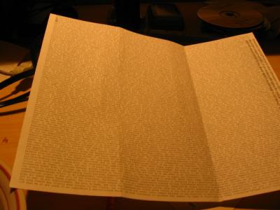 Printed on the back of junk