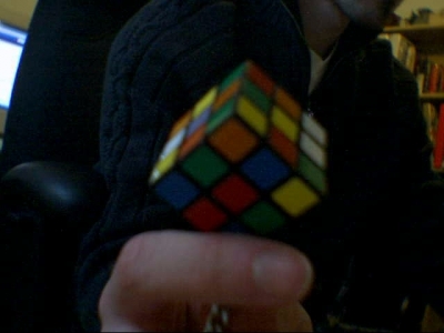 A scrambled cube