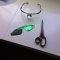 Green cellophane cut-out