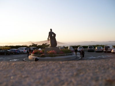 A statue. Too tired to find out of whom.