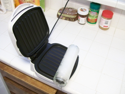 Open Grill with Candle