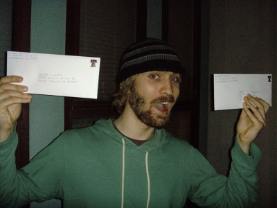 on my way to the mail box