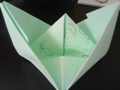 T'other side of folded boat.