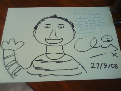 Chris' self portrait.