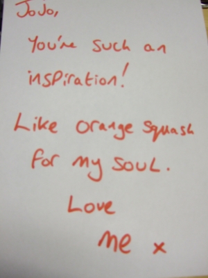 The note