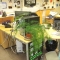The front of the desk.