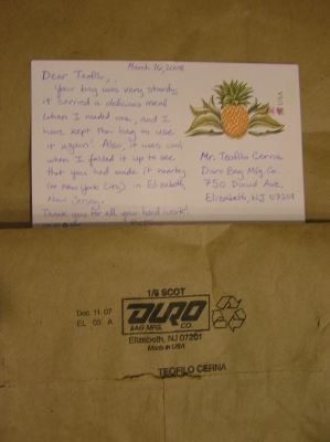 Thank you postcard