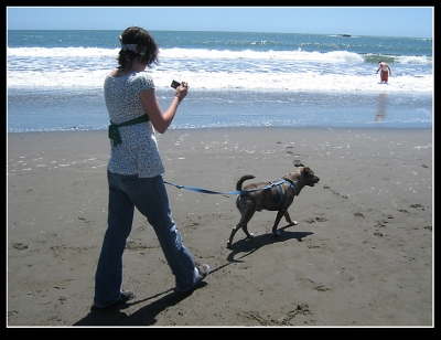 Finally!!! On the beach!!