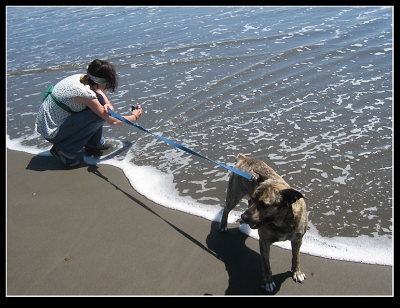 I didn't realize I was standing in the water.