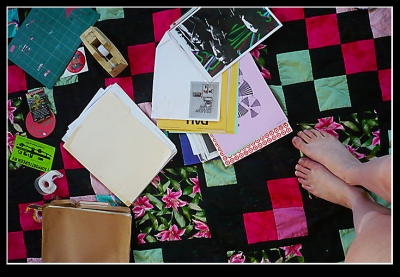 The tools needed to make some mail art