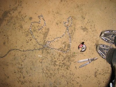Well we were going to chain it up Well we were going to chain it up