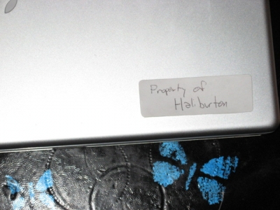 Sticker on the laptop Sticker on the laptop