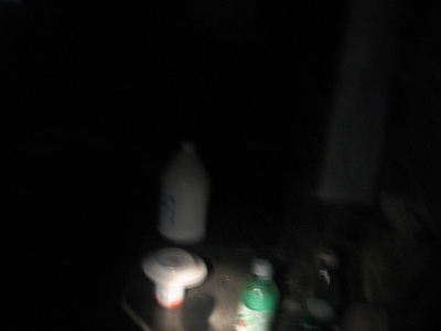 ...and bleach on the hearth.