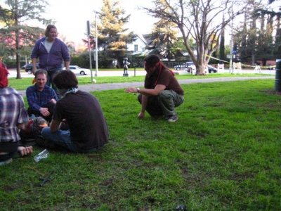 The game called for sitting.