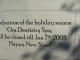 Closed notice.