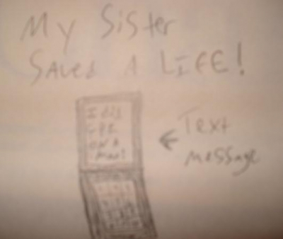 My sister saved a life!