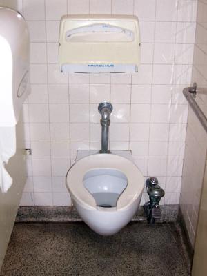 toilet -- some writing in here on the right side