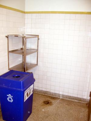the icky hole's in the corner by the door