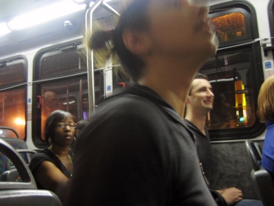 Bus to the finish line.