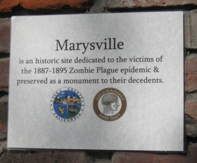 Zombie History Plaque Zombie History Plaque