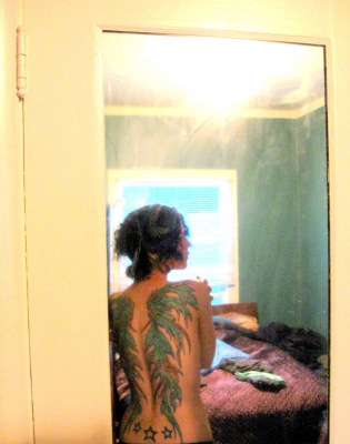it's really hard to take a picture of your own back. 