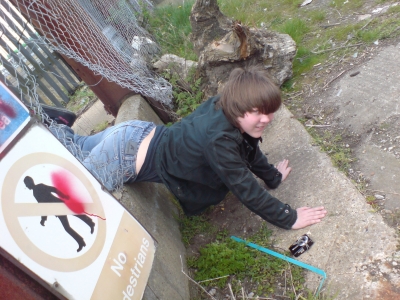 Tom - Awkwardly getting through fence