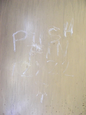 A close up of chris' 12:22 kitchen pushpin