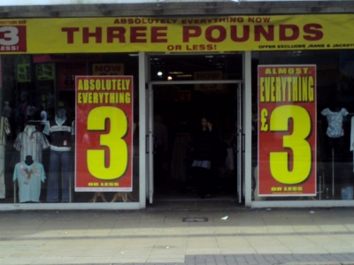 Contradiction- so is absolutely everything £3 or is ALMOST everything £3??