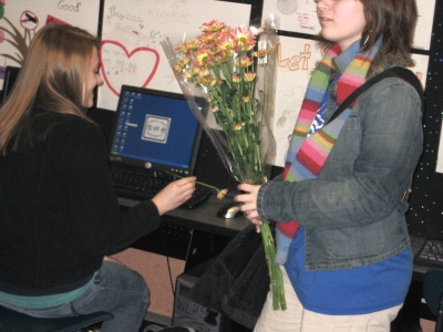 It looks like she is happy It looks like she is happy