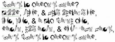 note written in personal alphabet