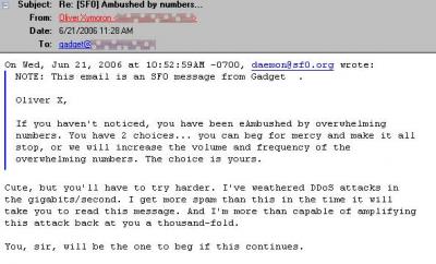 eAmbush message and Response