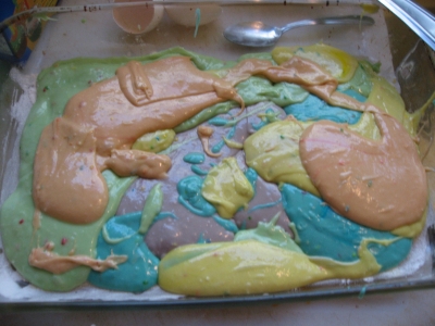 Yellow and orange: In.