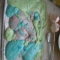 Blue and green: In.