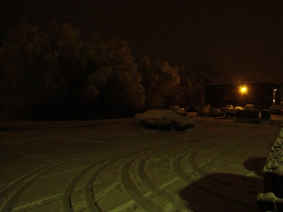 Apartment parking lot - Winter Apartment parking lot - Winter