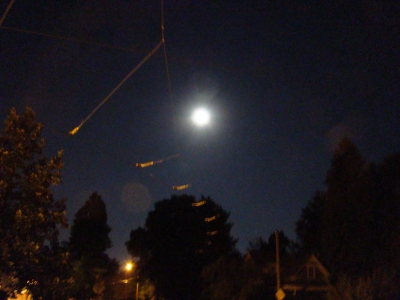 Moon over Trolley Tracks Moon over Trolley Tracks