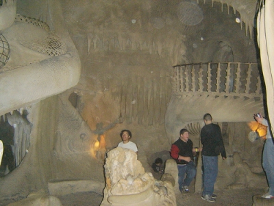 Crawl holes and a two story slide.