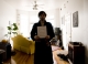 Me with my note. 