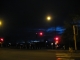 Dark city, no bus.