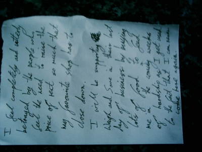 The message