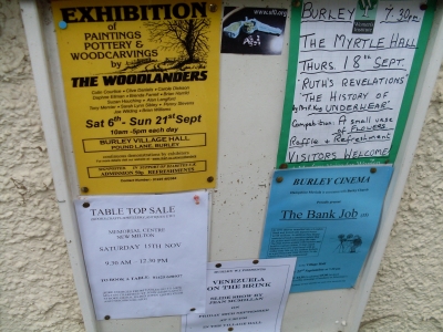 Displayed on the village noticeboard.