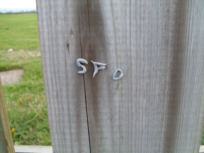 The remaining white tac