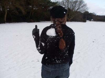 My sister after the snowball fight