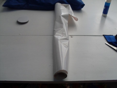 Sticky-backed plastic