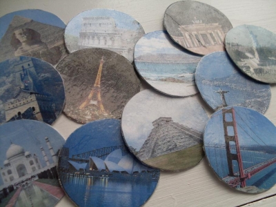 Another view of the plastic coated badges Another view of the plastic coated badges