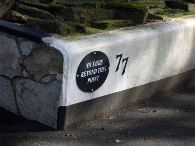 No taxis beyond this point