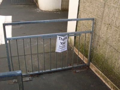 Thank You for not cycling