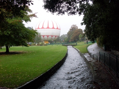 Bournemouth gardens in the rain