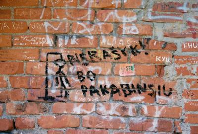 In Vilnius near a Medieval Tower